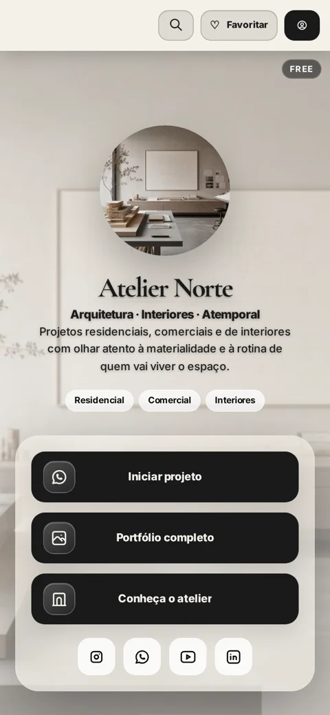 Modelo real de Arquitetura do ProFAV no celular